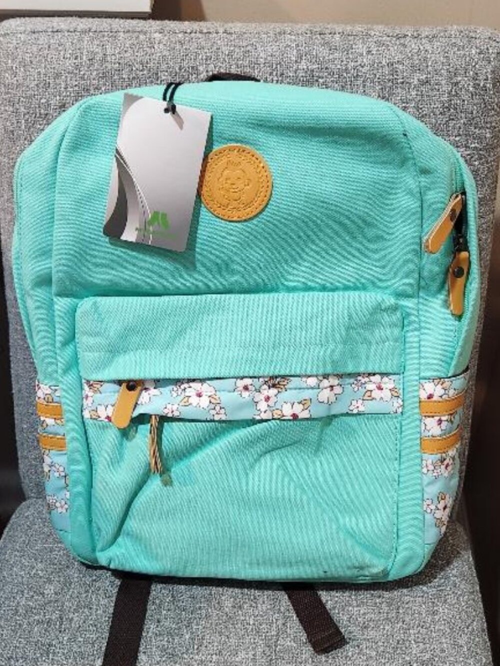 Mygreen Casual Style Canvas Backpack Water Green Mint NWT